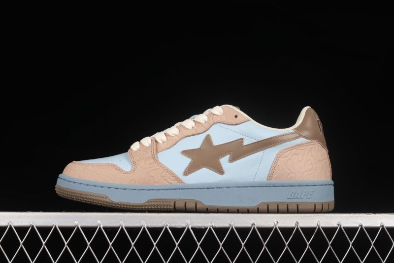 A Bathing Ape Bape Court Sta Beige Blue 1.jpg