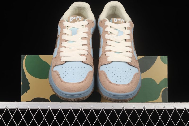 A Bathing Ape Bape Court Sta Beige Blue 5.jpg