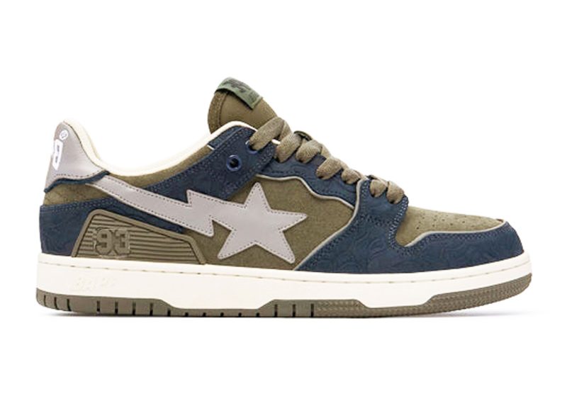 A Bathing Ape Bape SK8 Sta Navy Khaki Grey.jpg