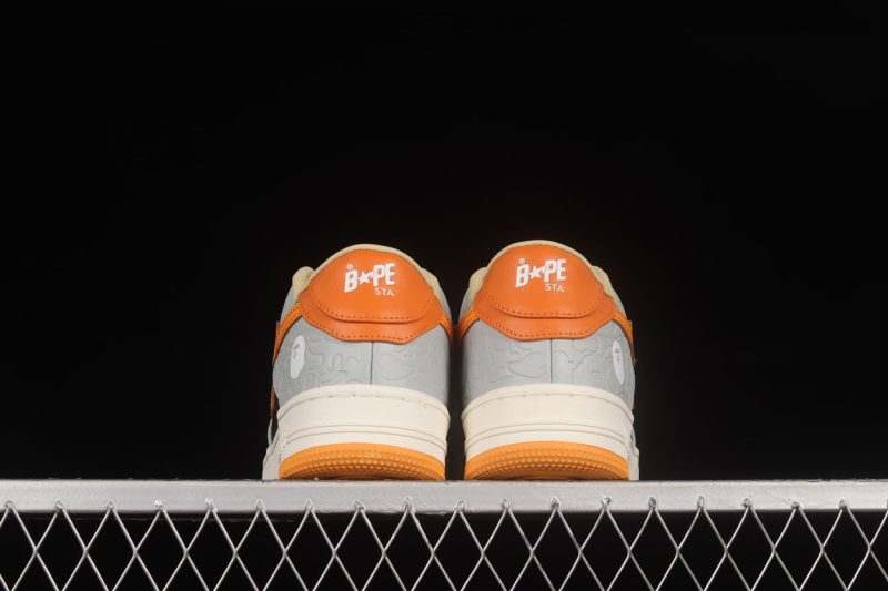 A Bathing Ape Bape Sta Low Grey Orange 4.jpg