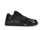 D1or B27 Low Black Patent Dior Oblique Gravity Embossed