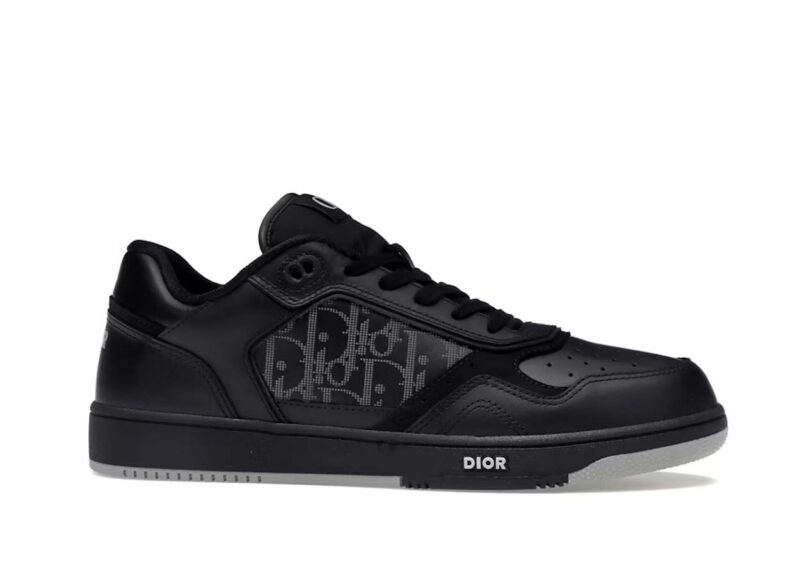 Dior B27 Low Black Dior Oblique Galaxy Leather Grey