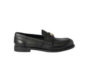 Calfskin penny loafers Black