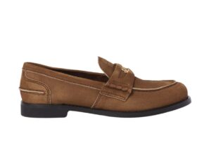 Faded suede loafers Cinnamon