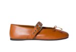 Leather ballerinas 2 Cognac