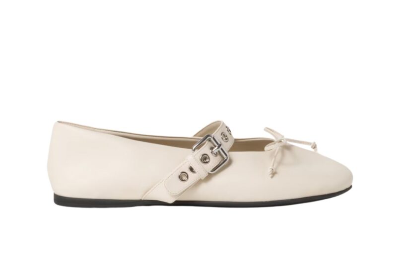 Leather ballerinas 2 Ivory