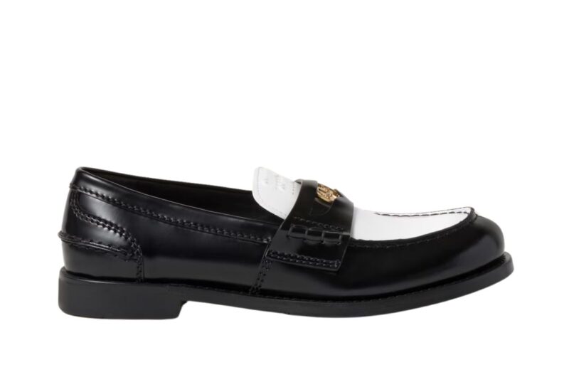 Leather penny loafers Black