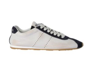 Plume nappa leather and suede sneakers Blue