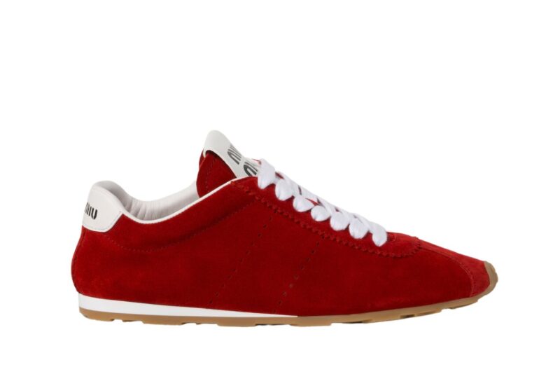 Plume suede sneakers Scarlet