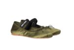 Satin ballerinas Olive Green 1