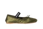 Satin ballerinas Olive Green