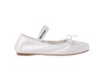 Satin ballerinas white