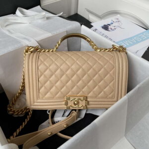 a94805 boy chanel flap bag with handle grained shiny calfskin gold tone metal beige 001 luxibags.ru .jpg