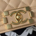 a94805 boy chanel flap bag with handle grained shiny calfskin gold tone metal beige 003 luxibags.ru .jpg