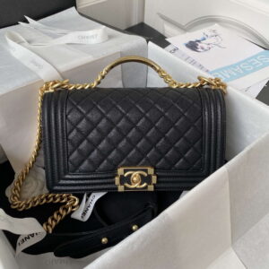 a94805 boy chanel flap bag with handle grained shiny calfskin gold tone metal black 001 luxibags.ru .jpg
