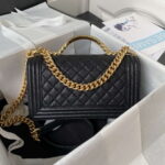 a94805 boy chanel flap bag with handle grained shiny calfskin gold tone metal black 002 luxibags.ru .jpg