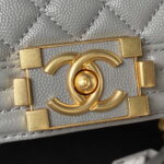 a94805 boy chanel flap bag with handle grained shiny calfskin gold tone metal gray 003 luxibags.ru .jpg