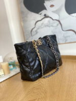 chanel 19 shopping bag shiny lambskin as3660 gold tone silver tone ruthenium finish metal black 004 luxibags.ru .jpg
