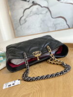 chanel 19 shopping bag shiny lambskin as3660 gold tone silver tone ruthenium finish metal black 006 luxibags.ru .jpg
