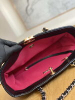 chanel 19 shopping bag shiny lambskin as3660 gold tone silver tone ruthenium finish metal black 009 luxibags.ru .jpg