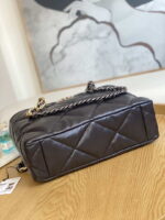 chanel 19 shopping bag shiny lambskin as3660 gold tone silver tone ruthenium finish metal dark brown 006 luxibags.ru .jpg