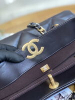 chanel 19 shopping bag shiny lambskin as3660 gold tone silver tone ruthenium finish metal dark brown 008 luxibags.ru .jpg