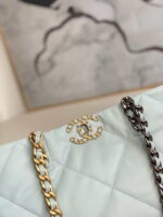 chanel 19 shopping bag shiny lambskin as3660 gold tone silver tone ruthenium finish metal light blue 003 luxibags.ru .jpg