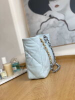 chanel 19 shopping bag shiny lambskin as3660 gold tone silver tone ruthenium finish metal light blue 004 luxibags.ru .jpg
