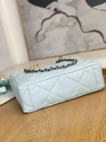 chanel 19 shopping bag shiny lambskin as3660 gold tone silver tone ruthenium finish metal light blue 006 luxibags.ru .jpg