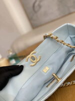 chanel 19 shopping bag shiny lambskin as3660 gold tone silver tone ruthenium finish metal light blue 008 luxibags.ru .jpg