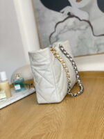 chanel 19 shopping bag shiny lambskin as3660 gold tone silver tone ruthenium finish metal ligth gray 004 luxibags.ru .jpg