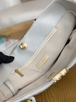 chanel 19 shopping bag shiny lambskin as3660 gold tone silver tone ruthenium finish metal ligth gray 007 luxibags.ru .jpg