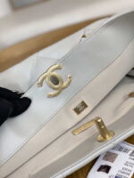 chanel 19 shopping bag shiny lambskin as3660 gold tone silver tone ruthenium finish metal ligth gray 008 luxibags.ru .jpg