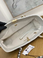 chanel 19 shopping bag shiny lambskin as3660 gold tone silver tone ruthenium finish metal ligth gray 009 luxibags.ru .jpg