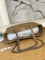 chanel 19 shopping bag shiny lambskin as3660 gold tone silver tone ruthenium finish metal tan 005 luxibags.ru .jpg
