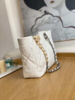 chanel 19 shopping bag shiny lambskin as3660 gold tone silver tone ruthenium finish metal white 001 23 luxibags.ru .jpg