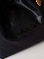 chanel 22 as3260 small handbag shiny calfskin black gold with black logo 002 luxibags.ru .jpg
