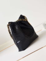 chanel 22 as3260 small handbag shiny calfskin black gold with black logo 003 luxibags.ru .jpg