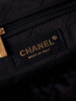 chanel 22 as3260 small handbag shiny calfskin black gold with black logo 008 luxibags.ru .jpg