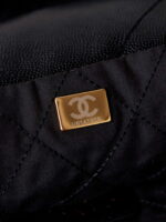 chanel 22 as3260 small handbag shiny calfskin black gold with black logo 009 luxibags.ru .jpg