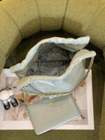 chanel 22 as3260 small handbag shiny calfskin light green 004 luxibags.ru .jpg