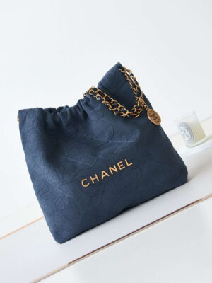 chanel 22 as3260 small handbag velvet navy blue gold 001 luxibags.ru .jpg