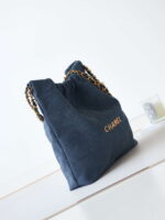 chanel 22 as3260 small handbag velvet navy blue gold 004 luxibags.ru .jpg