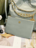 chanel 22 as3261 handbag shiny calfskin light green 003 luxibags.ru .jpg
