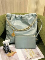 chanel 22 as3261 handbag shiny calfskin light green 004 luxibags.ru .jpg