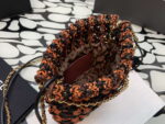 chanel 22 as3980 mini handbag calfskin knotted lace and gold tone metal orange black 006 luxibags.ru .jpg