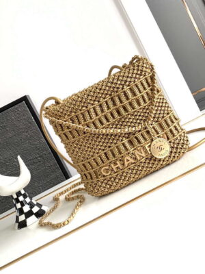 chanel 22 as3980 mini handbag calfskin knotted lace gold tone metal gold 001 luxibags.ru .jpg