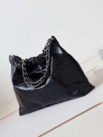 chanel 22 as4486 small handbag shiny calfskin black with silver 004 luxibags.ru .jpg