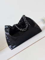 chanel 22 as4486 small handbag shiny calfskin black with silver 006 luxibags.ru .jpg
