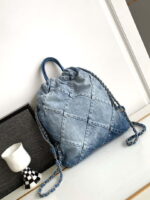 chanel 22 backpack as3859 denim blue canvas with sliver logo 002 luxibags.ru .jpg